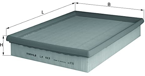 MAHLE LX 443 Luftfilter für Volvo 740 (744) u.a. | Kompatibel mit: BENTLEY CONTINENTAL, FORD USA WINDSTAR, VOLVO 740, 740 Kombi, 780, 940, 940 II, 940 II Kombi, 940 Kombi, 960