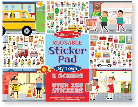Reusable Sticker Pad - My Town: Activity Books - Coloring/Painting/Stickers