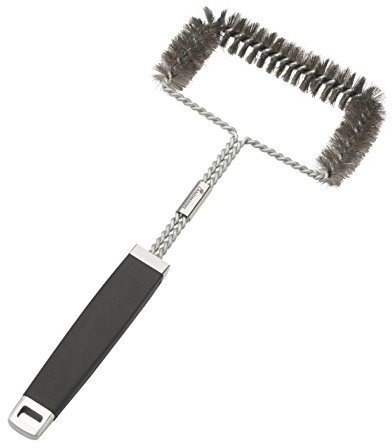 Landmann Dreiseitige Grillreinigungsbuerste Pure, schwarz/silber/messing