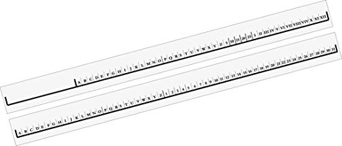 Exacompta 370999B 100er Pack Organisationsstreifen Exaflex aus starkem weißem Papier beidseitig bedruckt ideal für Exaflex Kanzlei Hängehefter für Büro Kanzlei und Anwälte