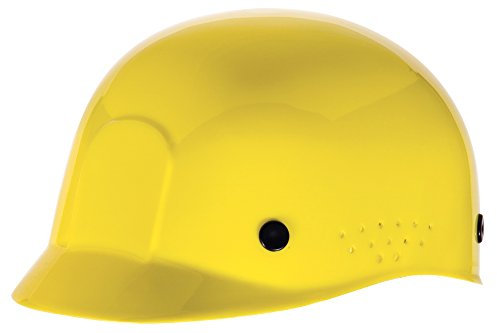 MSA 10033651 HDPE Bump Cap with Plastic Suspension and Sweatband, Yellow by MSA