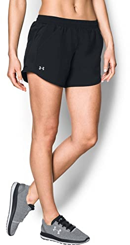 Under Armour Damen Shorts UA Fly-by, ultraleichte und atmungsaktive Sporthose, schnelltrocknende Kurze Hose für Frauen mit Loser Passform