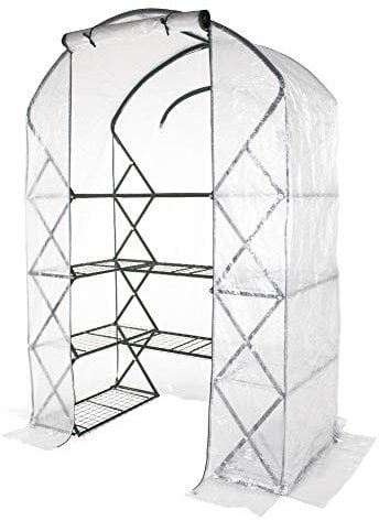 VERDELOOK | Serra ad Arco richiudibile con Telo in PE per Giardino e Balcone, 142x71x203 cm, per Protezione Piante, Giardinaggio, Resistente, Apertura con Cerniera, Serra da Terrazzo