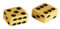 Allparts PK-3250-028 Dice Knob Set (Würfel Poti-Knöpfe), 2 Stück für Gitarre/Bass creme