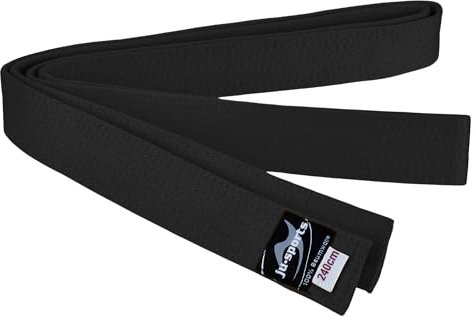 Ju-Sports Budogürtel - schwarz, Baumwolle I Kampfsport Gürtel Für Budo-Sportarten, Judo, Karate, Kickboxen uvm. I Ca. 4 cm breiter Martial Arts Gürtel I 260 cm