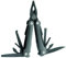 Puma Tec 300200 Werkzeug Multitool Zange mit Feder Länge geöffnet: 16.7 cm Messer, grau, M
