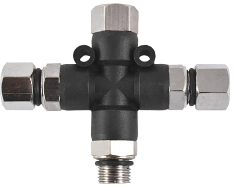AIRBRUSH 3-fach DRUCKLUFTVERTEILER MULTISWITCH I mit DICHTUNG zum ANSCHLUSS von 3 PISTOLEN od. ZUSATZ-TANK LUFTVERTEILER AIRBRUSH-ANSCHLUßSTÜCK direkt am AIRBRUSH-KOMPRESSOR od. AIRBRUSH-SCHLAUCH
