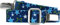 Playshoes Unisex Schnalle Zum Klipsen Elastik-Gürtel Clip, blau Sterne, 116-140