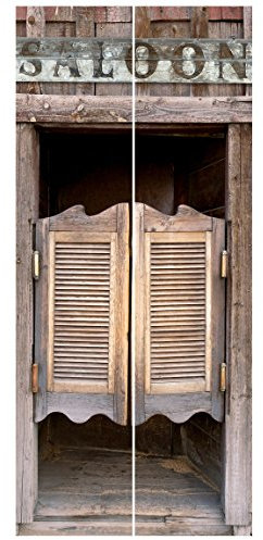 Vliestapete Tür - Wild West Saloon - Türtapete, Größe HxB: 215cm x 96cm