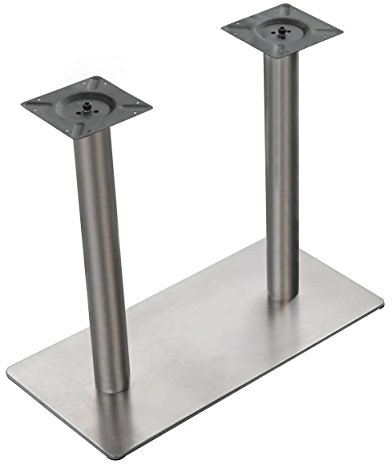 EDELSTAHL Doppel Tischfuß 80x40cmm Tischbein Untergestell Bistrotisch Tisch