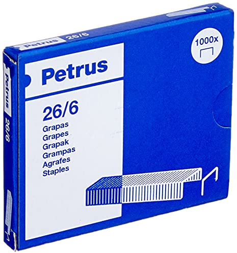 PETRUS 55710 Box Heftklammern 26/6 verkupfert