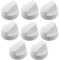 Spares2go Universal blanco mando de control para todas las marcas y modelos de hornos y fuegos (paquete de 1,2,4,6 or 8 + adaptadores) Pack Quantity: 8