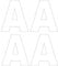 4 x Letter A White Wheelie Bin Sticker