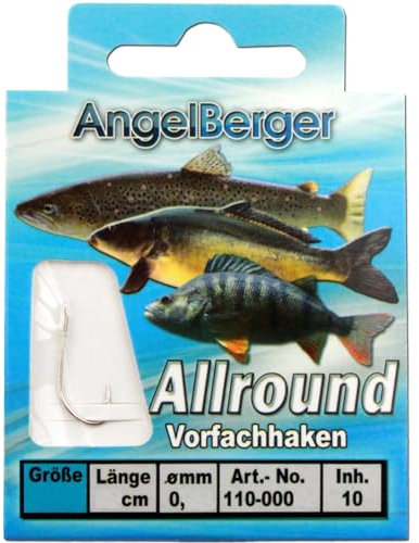Angel Berger Vorfachhaken gebundene Haken (Allround, Gr.10 0.18mm)
