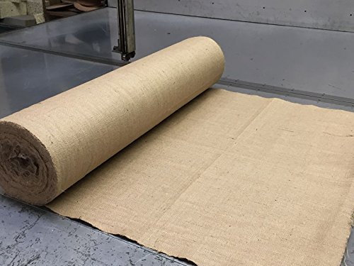 Rouleau de toile de jute naturel, longueur à choisir, large, 340 g, paintball, dépistage, contrôle des mauvaises herbes, 20m Long x 12oz x 40 Wide