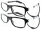 Doppelpack Loopies Hochwertig Magnetisch Lesen Brille Unisex, Verstellbar, und Bequem - Schwarz