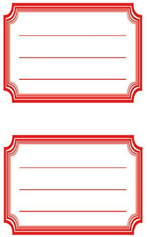 AVERY Zweckform 59686 BuchEtiketten Rahmen rot (starker Halt) 12 Aufkleber
