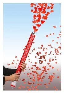 Unbekannt 4 x Shooter Kanone rote Herzen 60 cm Hochzeit Feuerwerk Fontäne