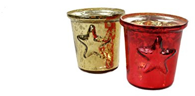 Die Spiegelburg 12657 Teelichtglas Weihnachtsstern Frohe Weihnacht überall!, Sortiert-Preis für 1 Stück