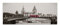 DekoGlas Glasbild 'Brücker Bus Stadt' Echtglas Bild Küche, Wandbild Flur Bilder Wohnzimmer Wanddeko, einteilig 125x50 cm