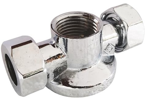SOMATHERM FOR YOU, Applique murale double nue pour robinet de machine à laver - Écrou collet battu Ø12mm - Sortie femelle 1/2 - Corps en laiton chromé - Installation facile et robuste