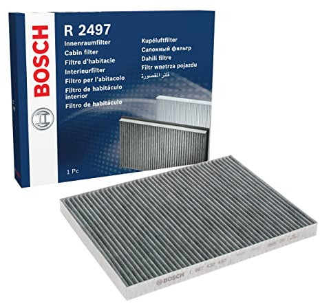 Bosch R2497 Activated Carbon Cabin Filter - Replacement Filter | Against Unpleasant Smells, Pollen and Dust for Cleaner Air Inside the Vehicle