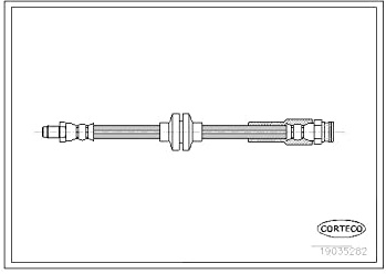 Corteco 19035282 Bremsschlauch hinten | 19035282 passend für Jumper Boxer | 19035282