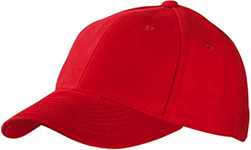 Klassisches 6 Panel Raver Cap laminiert, Farbe:Signal Red;Größe:One Size