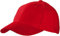 Klassisches 6 Panel Raver Cap laminiert, Farbe:Signal Red;Größe:One Size