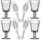 4X La Rochere Absinth Glas Versailles 200ml + 4X Absinth Löffel Losanges 41