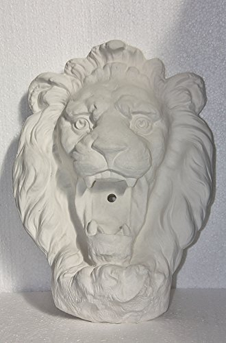 Steinfigur Löwenkopf, Wasserspeier für die Wand, aus Steinguss