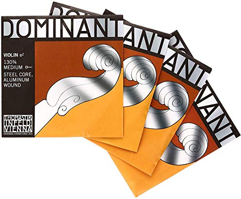 Dominant 1353/4 Violin Set 44259 Medium E Kohlenstoffstahl mit Aluminiumdraht ,