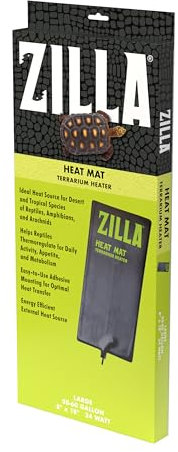 Zilla Terrarium Heat Mats Black Large, 50-60 Gallon, 24 Watt