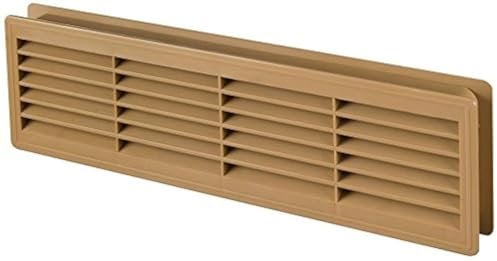 Door Air Vent Grille 460x135mm (18.1x5.3inch) Double Sided OAK Ventilation Cover ABS Plastic