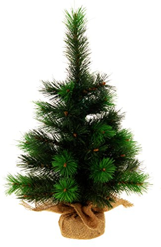 matrasa Mini Weihnachtsbaum Kleiner Bonsai Christbaum künstlich 46cm Türdeko