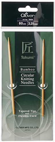 Clover 3926 Rundstricknadel Bambus Takumi 80 cm, 3,25 mm