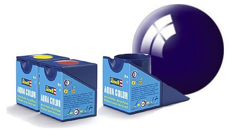 Revell Nachtblau Glänzend Aqua Color Farbe 18ml Acrylfarbe für den Modellbau - 36154 - mit Gizzmoheaven Aufkleber