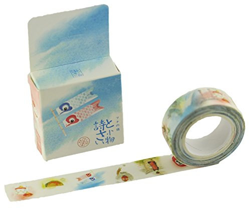 Elfenstall Masking Tape Washi-Tape Motiv-Klebeband zu Dekoratinszwecke Scrappingbook oder zum Basteln 15mm x 10m Design Japan