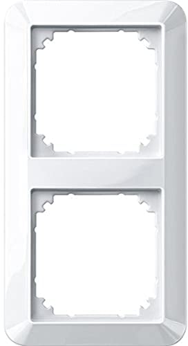 Schneider Electric Merten 1-M-Rahmen für Steckosen und Schalter, 2-fach, IP20, polarweiss glänzend, Artikelnummer 389219