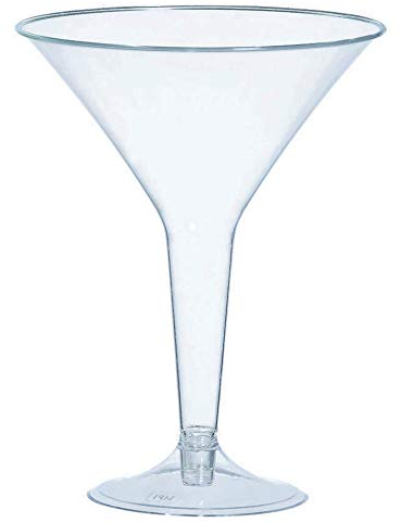 amscan 350100-86 - Clear Plastic Martini Glasses (20Pk)