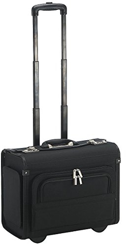 Dermata Business Pilotenkoffer auf Rollen 46 cm schwarz