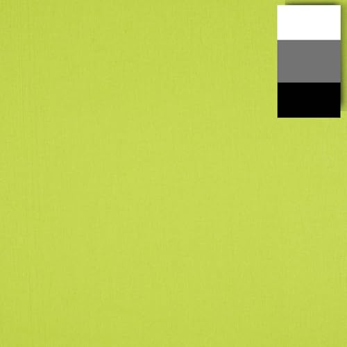 Walimex Stoffhintergrund Limone 2,85 x 6 m Stoffstärke ca. 140 g/m², Fotohintergrund aus Baumwolle, waschbar für Atelier und Studio