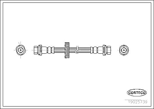 Corteco 19025739 Bremsschlauch hinten außen | 19025739 Kompatibel mit Focus I (daw, Dbw),focus I Stufenheck (dfw),focus I Turnier (dnw)