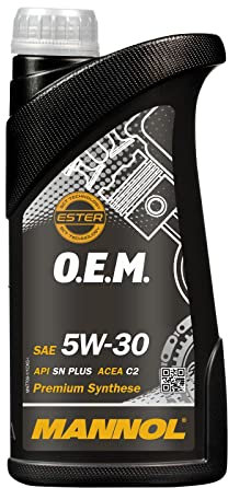 1 Liter Orignal MANNOL Motoröl 7709 O.E.M. 5W-30 API SM/CF Engine Oil Öl MN7709-1 Gelbbraun