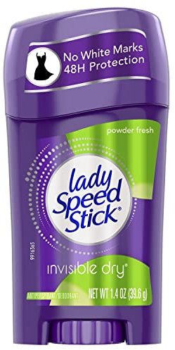 Lady Speed Stick Invisible Dry Antiperspirant & Deodorant, Powder Fresh - 1.4 oz - 4 pk by Lady Speed Stick
