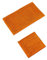 WohnDirect Badematten Set 2 teilig Orange • WC Vorleger (45x45cm), Badematte (50x80cm) • rutschfest waschbar Badezimmerteppich OHNE WC-Ausschnitt