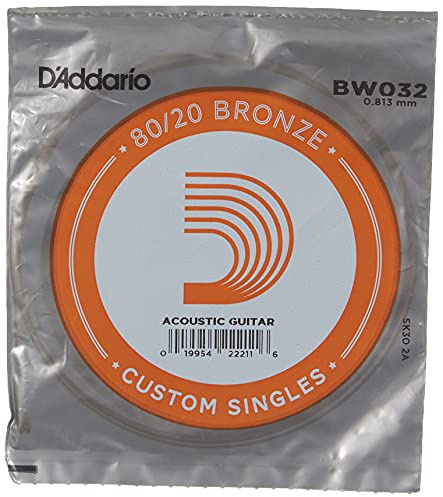 D'Addario .032 Bronze Wound Single String for Acoustic Guitar