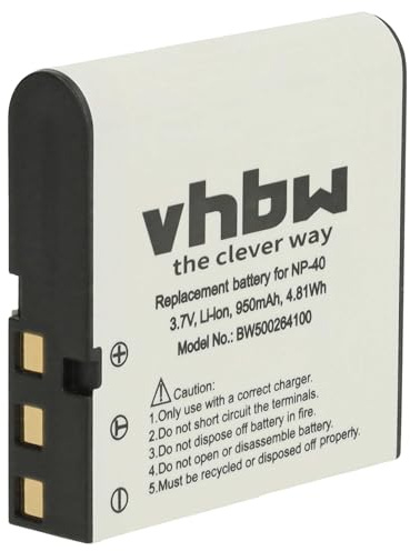 vhbw Akku kompatibel mit Jay-Tech Videoshot DDV-R8 | Full-HD 12z Kamera (950 mAh, 3,6 V, Li-Ion)