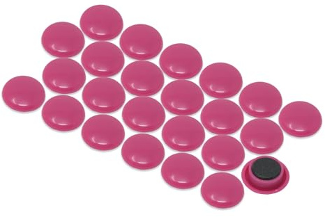 Small Pink Planning Office Magnets for Fridge, Whiteboard, Noticeboard, Filing Cabinet - Pack of 240