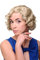 WIG ME UP - A4002-22 Damenperücke Perücke 20er Jahre Swing Bob gewellt Perücke Blond Hell-Aschblond ca. 25 cm